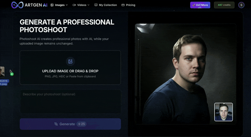 Step 1: Upload your image - Drag and drop or click to select